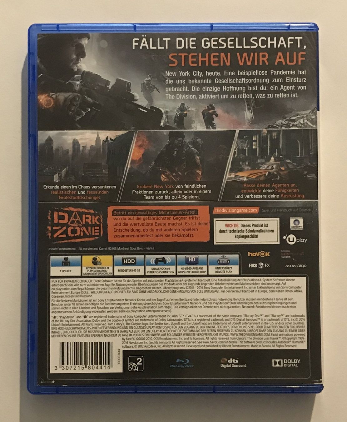 Giochi: PS4 - Tom Clancy's The Division – Usato da Allschwil venduto da Bullach 2