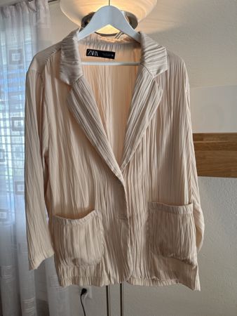 Blazer Crinkled Beige Grösse S neuwertig