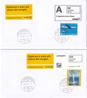 2 buste con francobollo speciale e timbro ACQUAROSSA