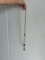 Halskette rosegoldfarben mit Zirkonia verstellbar neu