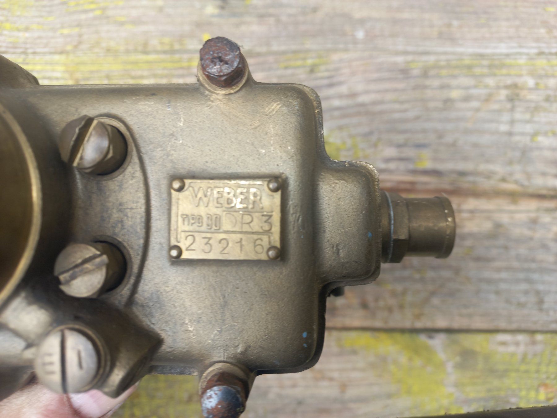 Tutti pezzi di ricambio auto: rarer Oldtimer Messing / Bronze Vergaser WEBER Tipo 30 DR3 – Usato da Dulliken venduto da Dullikenlerchclassic 6