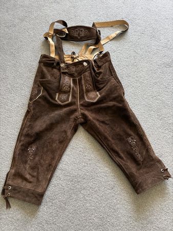 Herren Lederhose Grösse 50 mit Träger, gebraucht