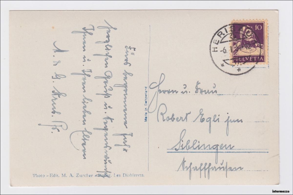 Cartoline postali: Les Diablerets // Ziegen // 1931 – Usato da Basel venduto da intermezzo12 1
