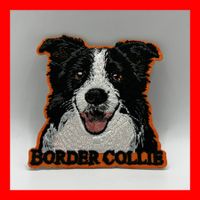 Border Collie Aufnäher Badge Patch Hund Dog Geschenkidee