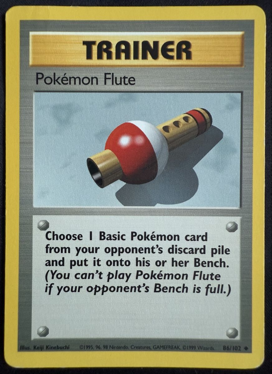 Pokémon Carte collezionabili: Pokémon Flute Trainer Base Set - 86/102 – Usato da Winterthur venduto da SiddyPokemon