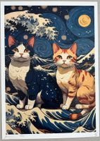 Death: Hokusai Cats, POP Art, signiert