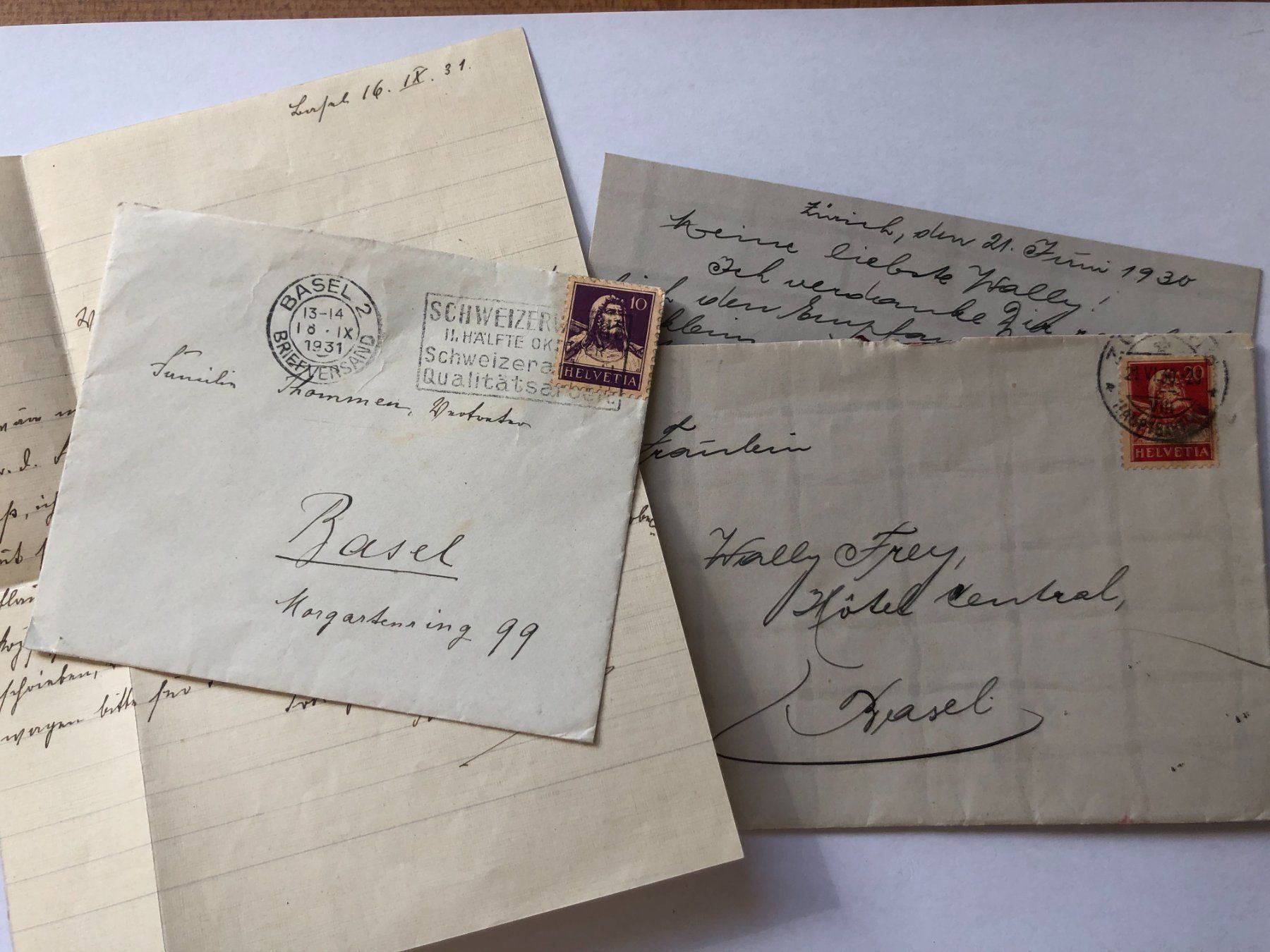 Tous les timbres: 2 Originalbriefe komplet 1930 / 1931 – D'occasion à Hefenhofen par Bierinder