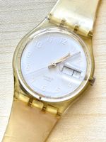Armbanduhr Swatch transparentes Gehäuse 34mm gebraucht