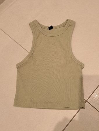 Sinsay Crop Top, Gr. XXS, neuwertig, Pastellgrün