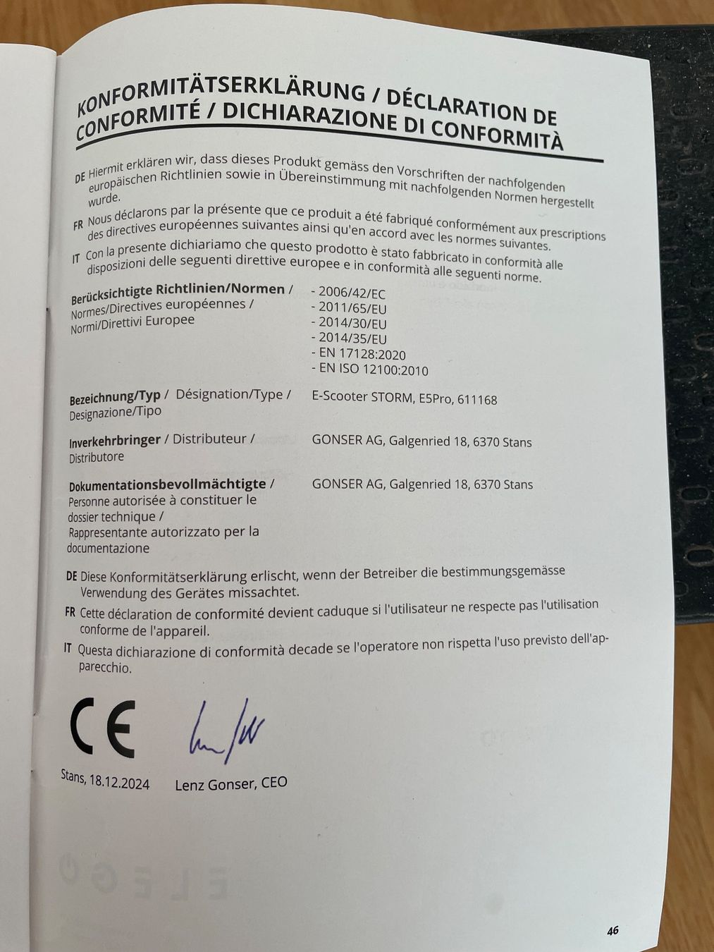 Scooter: Top ELEGO E-Scooter STORM . Fast neu. Ab 1…Fr – Usato da Sursee venduto da Slnko1975 2