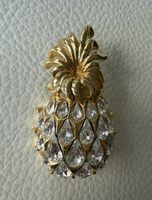 Broche vintage ananas dorée comme neuve!