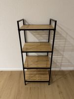 Modernes Standregal mit 4 Etagen – Holz & Metall