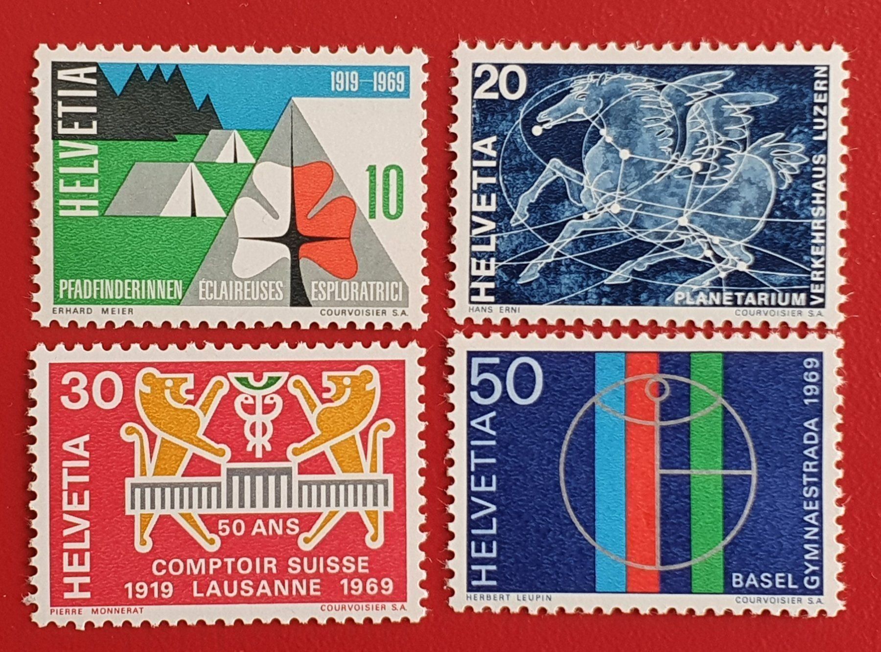Tous les timbres: WERBEMARKEN 461 - 464 PFADI ERNI COMPTOIR 1969** POSTFRISCH – Neuf (Voir description) à Düdingen par Quartierstrasse