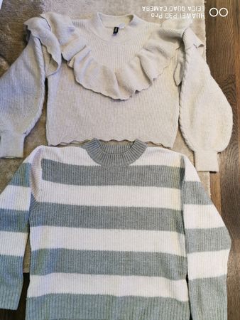 2 PULLOVER H&M GR. S-M, MOHAIR-OPTİK 