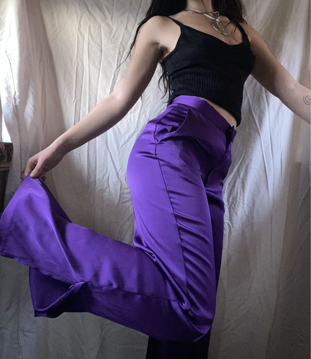Hosen: Violette weite Stoffhose – Gebraucht aus Rehetobel von Norea69 2