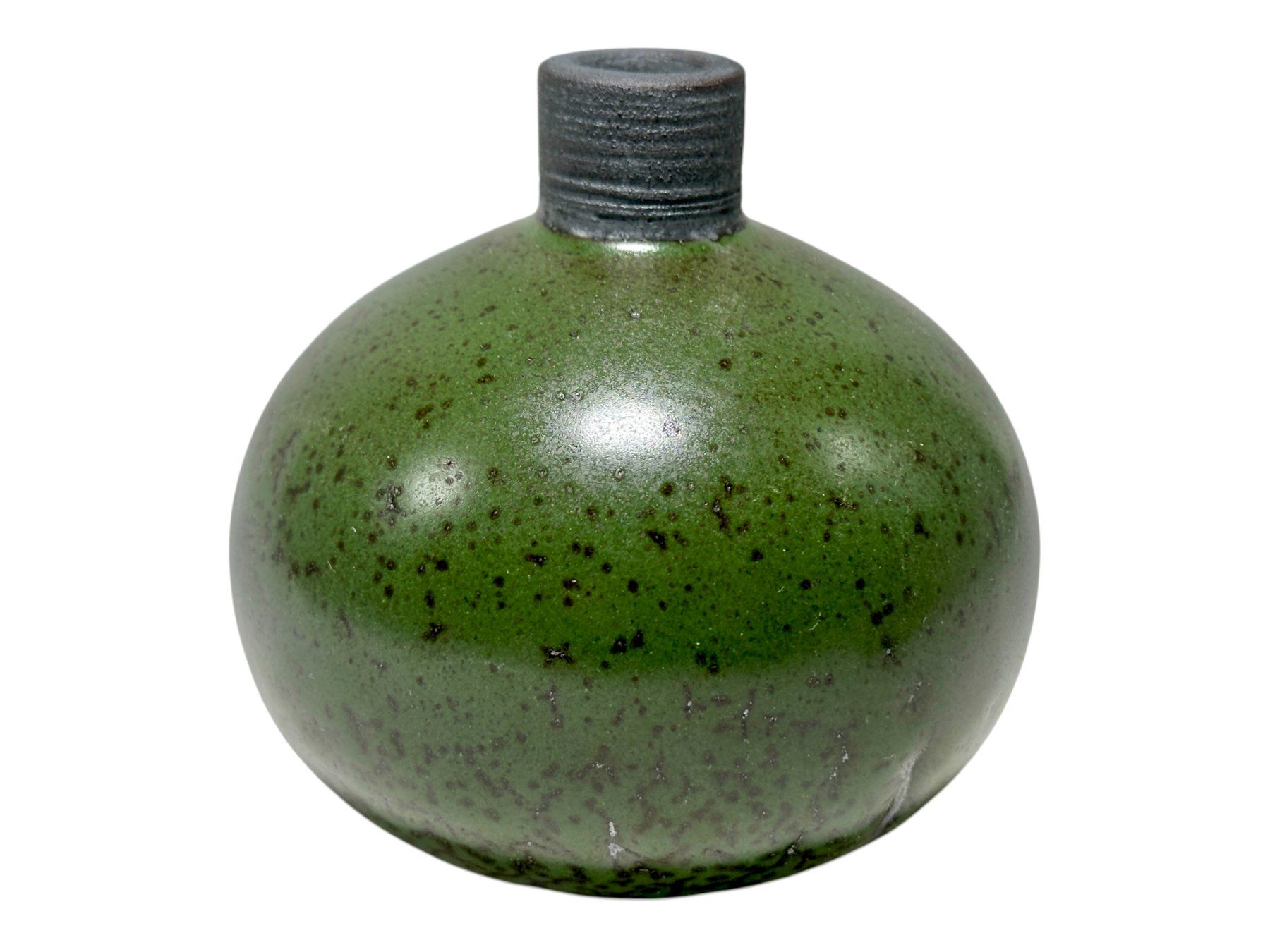 Vasen & Gefässe: Anouk Bally à Thierrens - Vase céramique émaillée vert olive – Gebraucht aus Morges von Auct 5