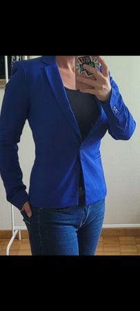 Blaue Blazer Jacke von Zara Basic, Grösse XS wie neu!