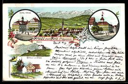 Litho Gais /Appenzell, Hotel Krone, Hote