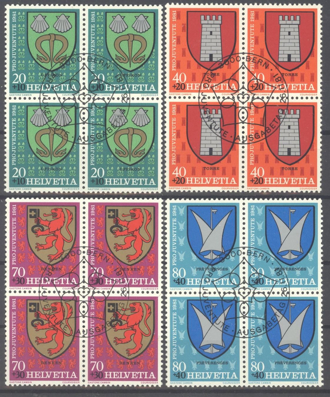Tutti i francobolli: Pro Juventute, 1981, Viererblock, ET – Usato da Willisau venduto da Vollstempel