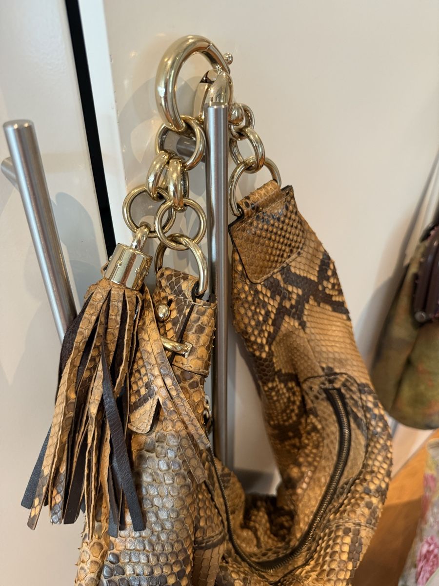 Gucci Borse da donna: Gucci Python Handtasche mit Fransen - braun/beige - sehr gut – Usato da Zug venduto da Phrauto 3