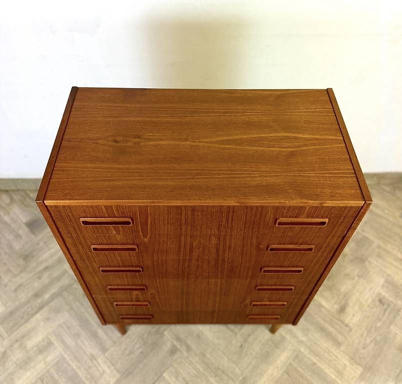 Cassettiere: Mid Century danish teak Highboard / drawer – Usato da basel venduto da vintory.ch 3