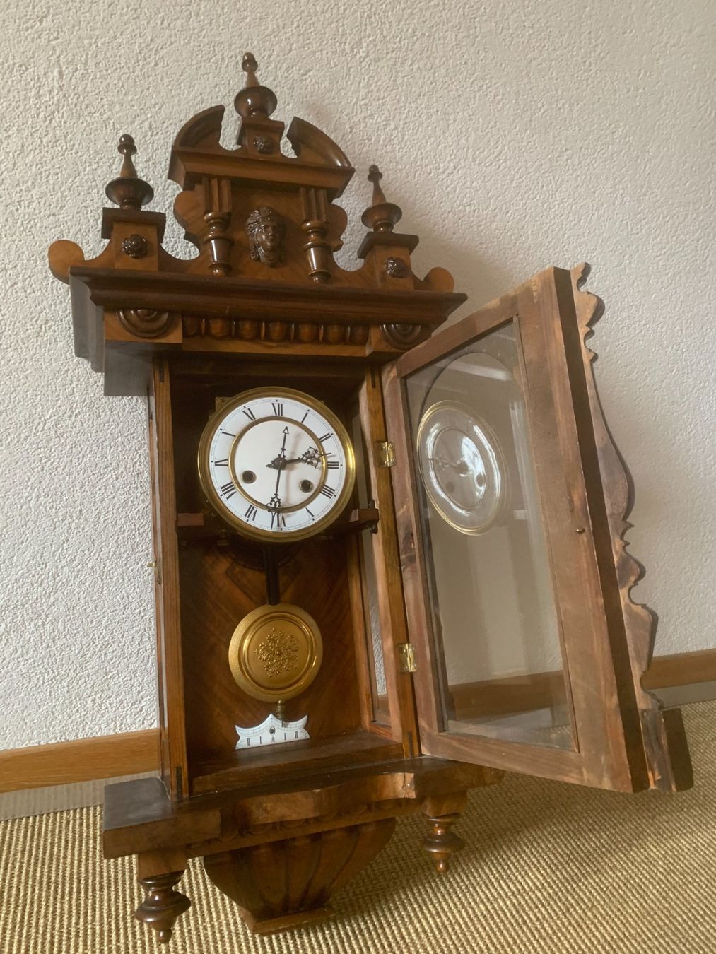 Orologi da terra & Orologi da parete: Antike Wanduhr Regulator – Usato da Untersiggenthal venduto da Ophus 1