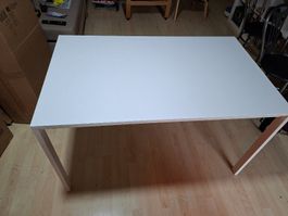 Weisser Esstisch / Schreibtisch 125 x 75 cm
