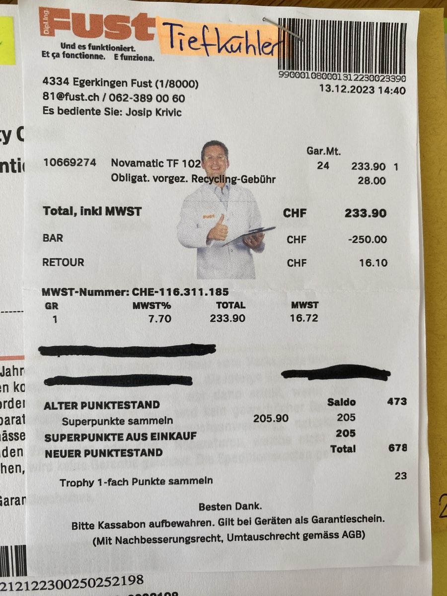 Fust Gefrierschrank: Tiefkühlschrank – Gebraucht aus Derendingen von _Ramon_Sch 2