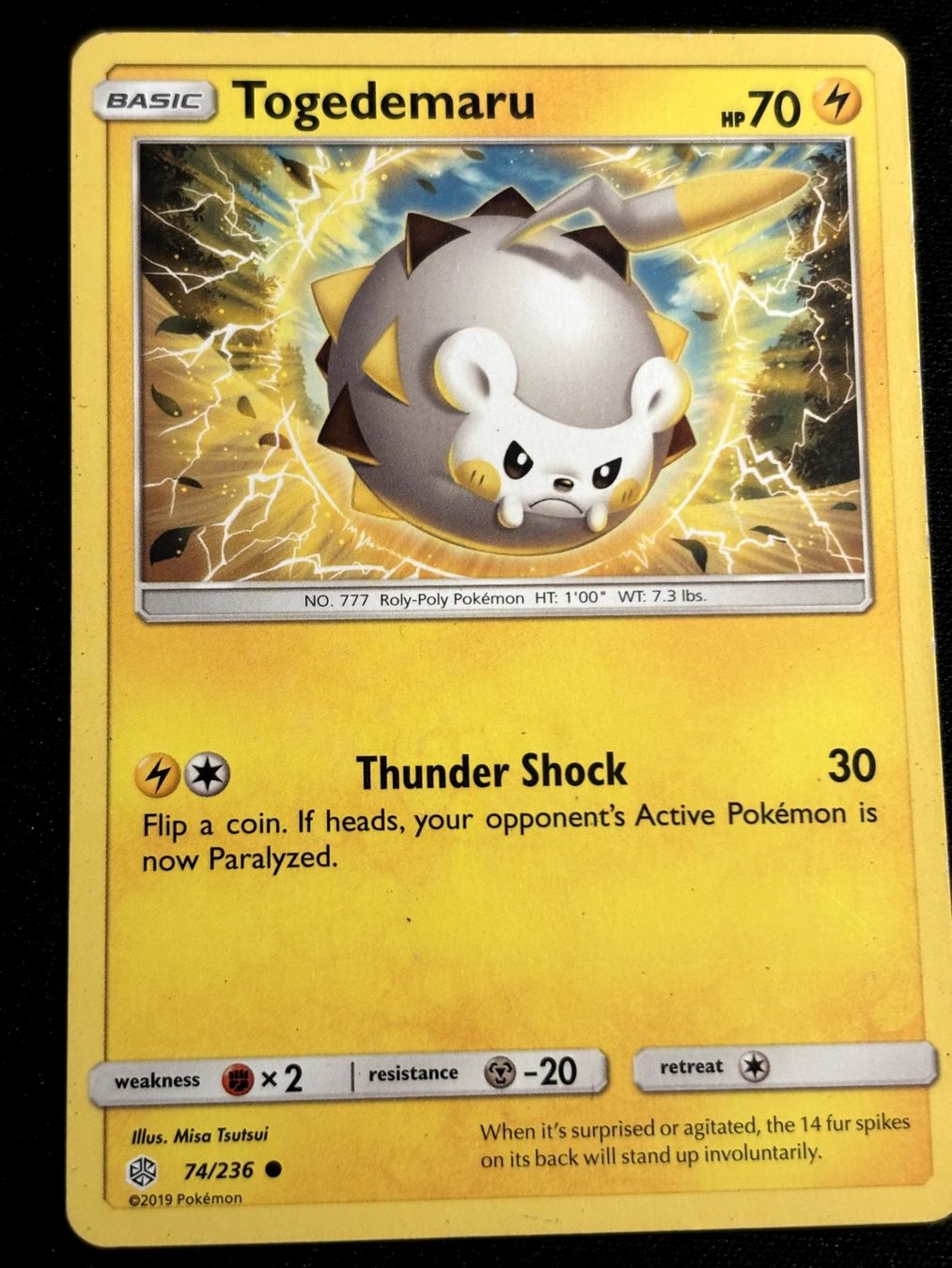 Pokémon Carte collezionabili: Pokemon Togedemaru - Cosmic-Eclipse 74/236 - English – Usato da Bern venduto da Big_GS