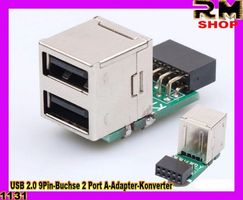USB 2.0 9Pin-Buchse 2 Port Konverter