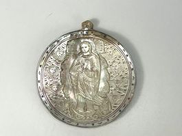 Religiöses Perlmutt Medaillon– Jungfrau Maria mit Engeln