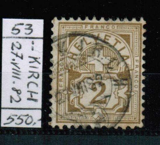 Tutti i francobolli: Wertziffer Nr.53 - weisses Papier – Usato da Bern venduto da peri02