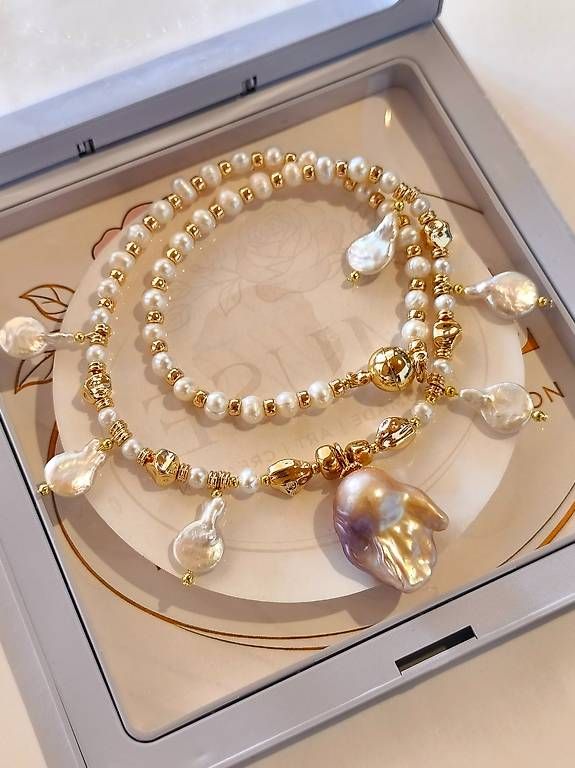 Catenine: Collier de perles fait main (Perle Baroque)  – Usato da Ursy venduto da tan_8qdl