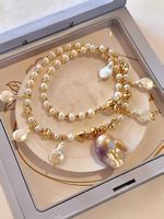 Collier de perles fait main (Perle Baroque) 