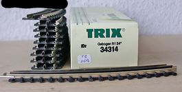 TRIX EXPRESS 34314  BOITE 10 RAILS COURBE R1 24°