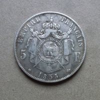 Frankreich ++ 5.- Francs 1855