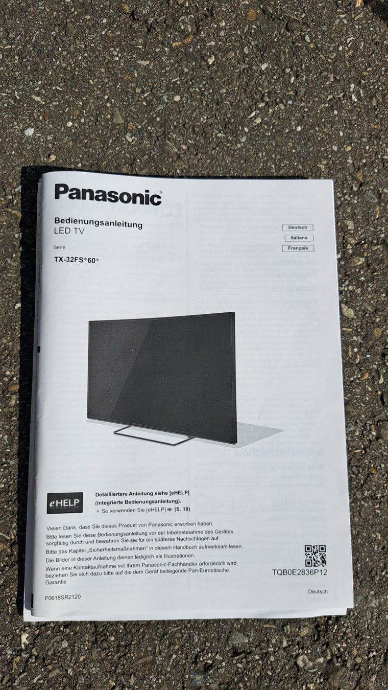 Panasonic Fernseher: Panasonic TV – Gebraucht aus Langenthal von T.L. 1