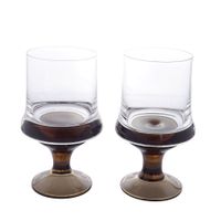2er Set Vintage Weingläser Sarnen – Mid Century Glas