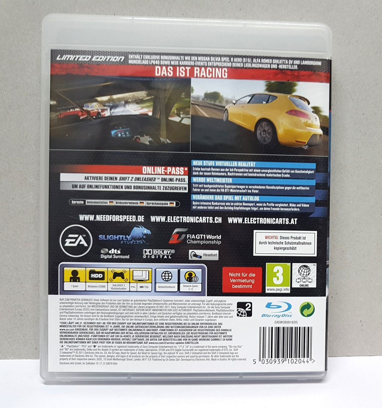 Sony Giochi: 🚗Shift 2 Unleashed Limited Edition das ist Racing  PS3 – Usato da Schüpfheim venduto da Games_Spielkonsolen 3