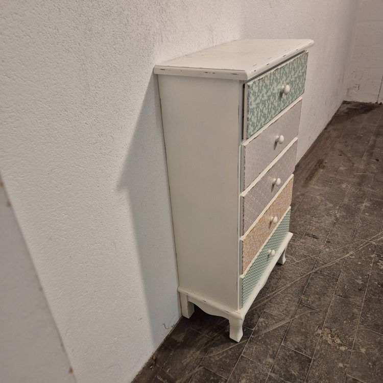 Shabby Chic Kommode mit 5 Schubladen, Vintage Look! (Neu (gemäss ...