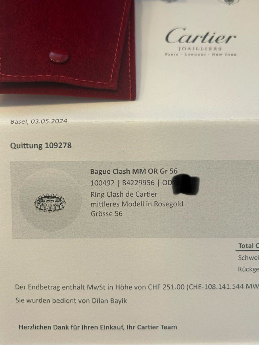 Cartier Ringe: Cartier Clash Ring Mittleres Modell – Neu (gemäss Beschreibung) aus Basel von David_2019 5