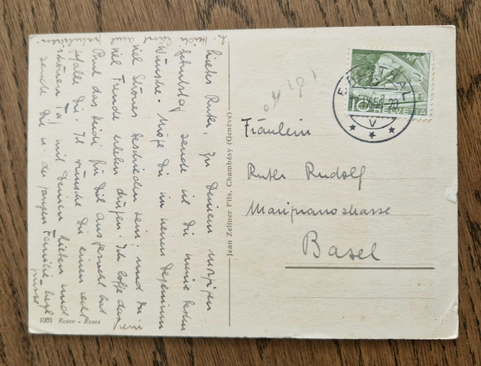 Cartes postales: Roses 1956 – D'occasion à Ebikon par Donar50 1