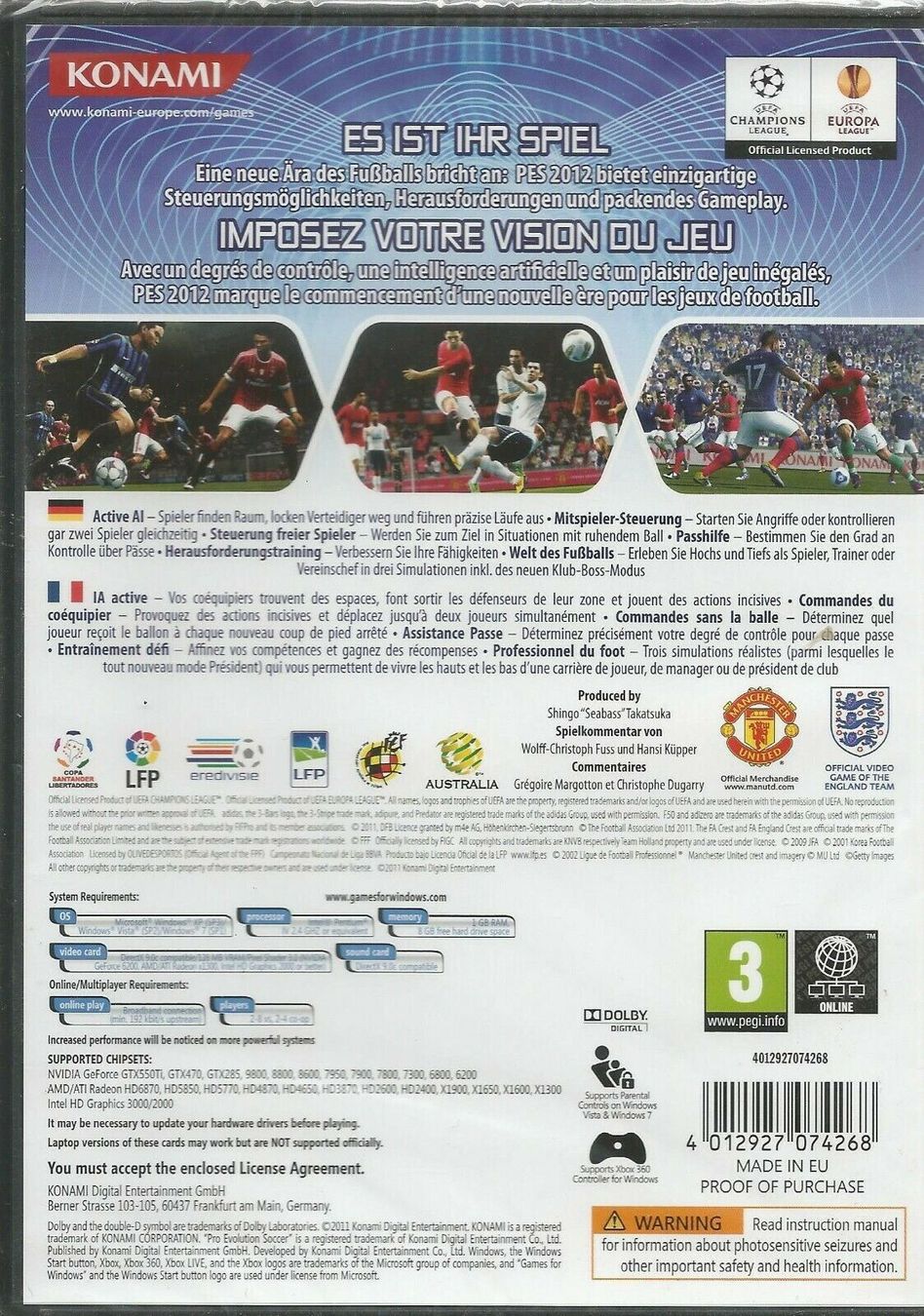 Giochi: Pro Evolution Soccer 2012 (PC, DVD-Box) Neu & Verschweisst – Nuovo e nell'imballaggio originale da Bad Säckingen venduto da ms-spiele-keys 1