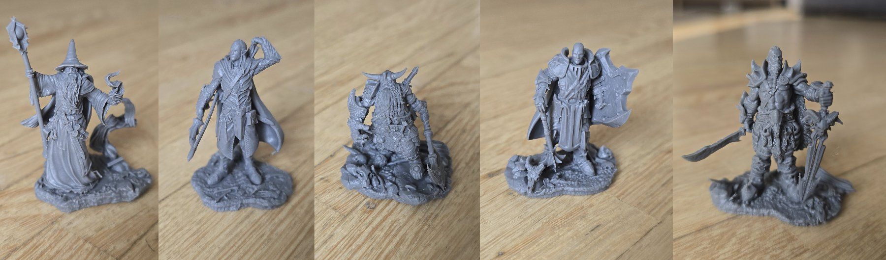 Statuette: 5x different Miniatures 3d printed fantasy board games dnd – Nuovo (secondo la descrizione) da Rüschlikon venduto da lordgara