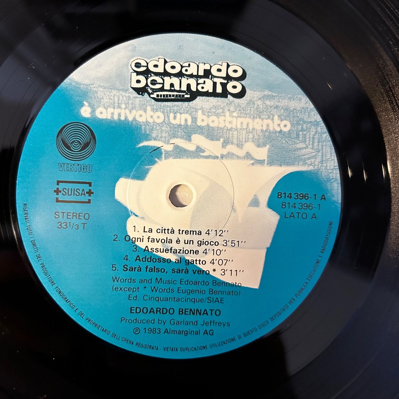 Dischi in vinile: Edoardo Bennato - è arrivato un bastimento, Vinyl LP 1983 – Usato da Aesch BL venduto da BernisFlomi 2