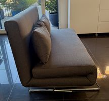 IDO Schlafsofa klappbar grau mit Chromfüssen