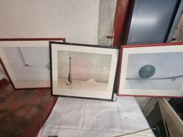 3x Peter Rüting Lithographie, gerahmt, zu verkaufen!