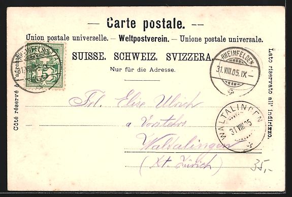 Cartes postales: Rheinfelden, Uferpromenade mit Blick auf – D'occasion à Berlin par bartko-reher 1
