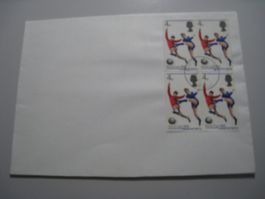 Briefmarken-Set Fussball WM 1966, 4 x 4p, Neuwertig!