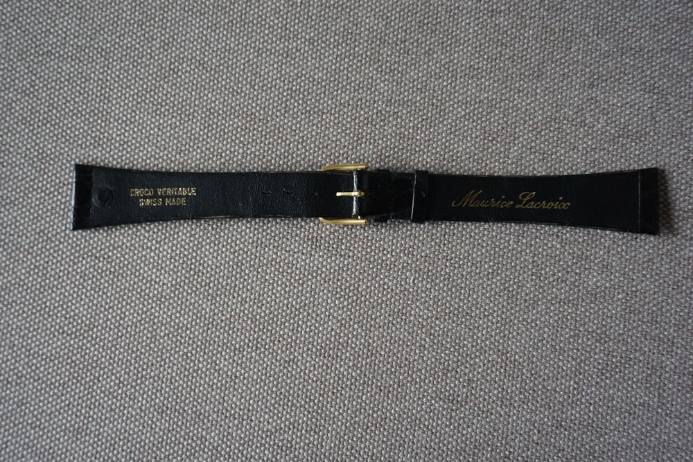 Uhrenarmband Original MAURICE LACROIX Ml-LC2730 20mm Schwarz Leder